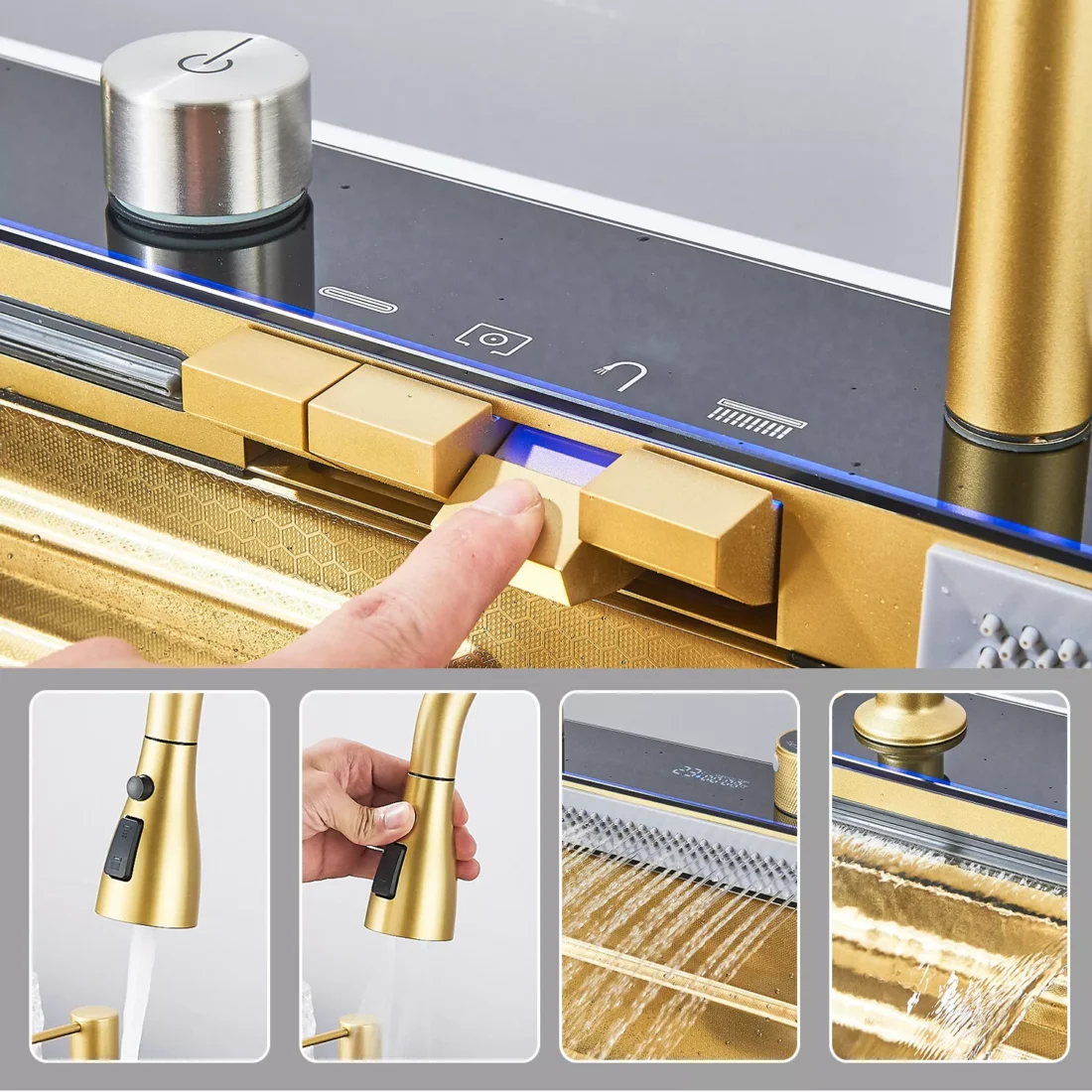Кухненска Мивка Platinum GOLD с Нано Покритие и Функция 10 в 1 – снимка 8