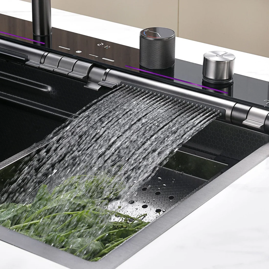 Интелигентна Кухненска Мивка Platinum с Регулиращи Водопадни Системи, Нано Покритие и Функция 12 в 1 – снимка 5