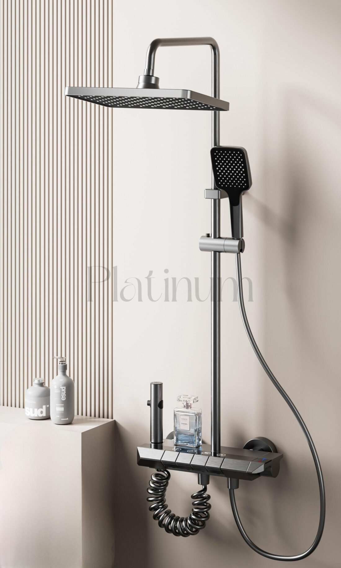 Platinum Light Термостатна Душ система с четири режима на водата и пиано бутони – снимка 2