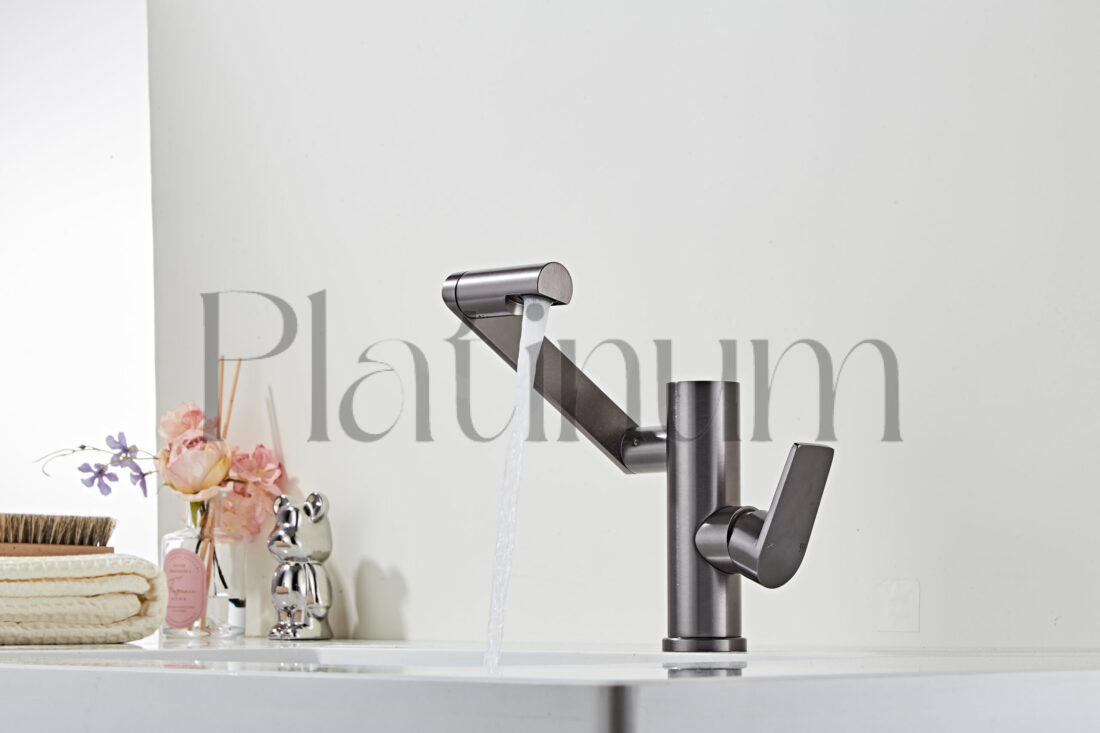 Platinum Euphoria Смесител за мивка с въртяща глава и дисплей за температура – снимка 4